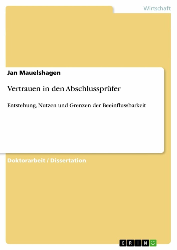 Vertrauen in den Abschlussprüfer main product photo