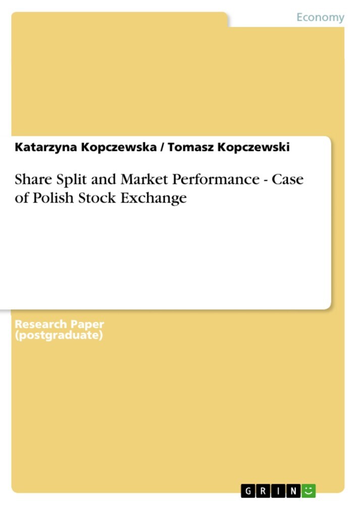 Share Split and Market Performance - Case of Polish Stock Exchange main product photo