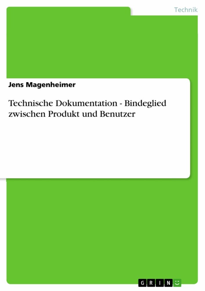 Technische Dokumentation - Bindeglied zwischen Produkt und Benutzer main product photo