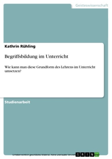 Begriffsbildung im Unterricht main product photo
