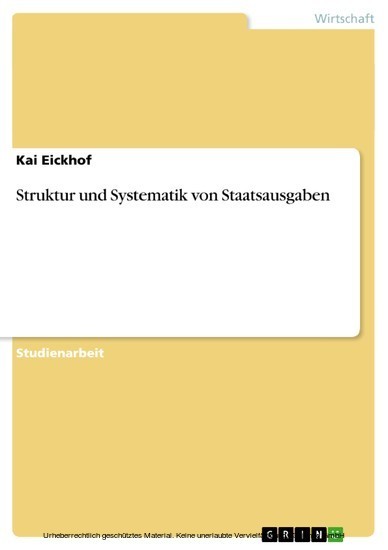Struktur und Systematik von Staatsausgaben main product photo