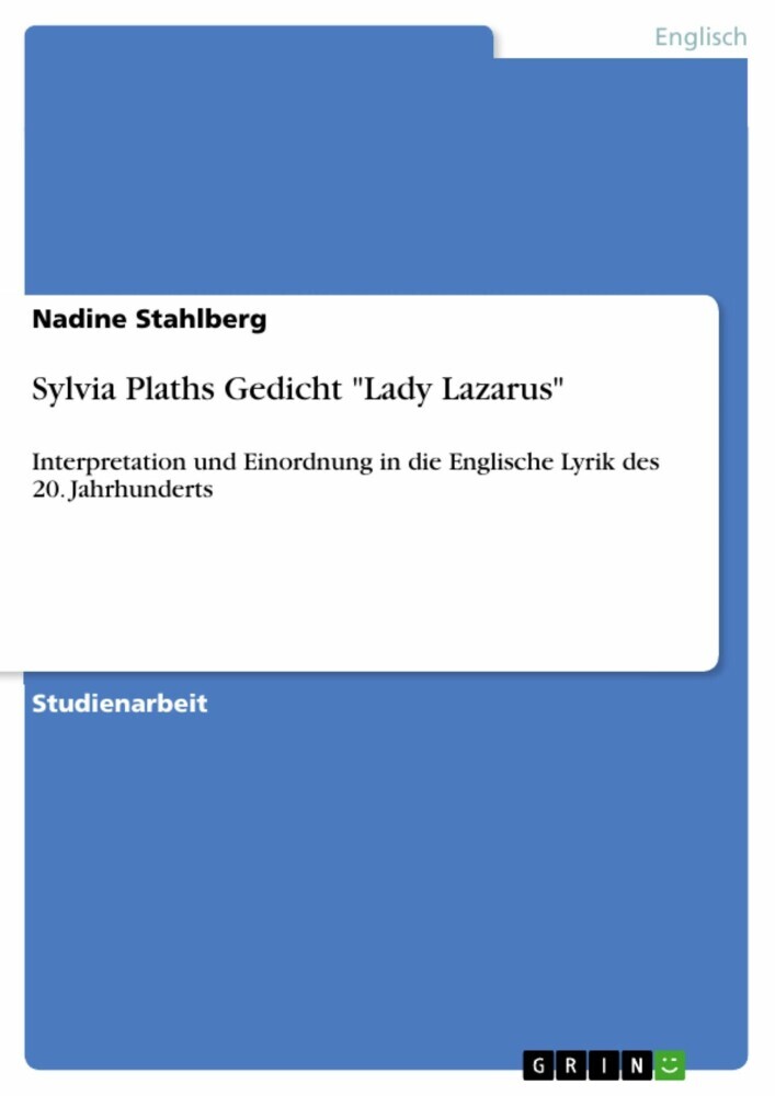 Sylvia Plaths Gedicht 'Lady Lazarus' main product photo