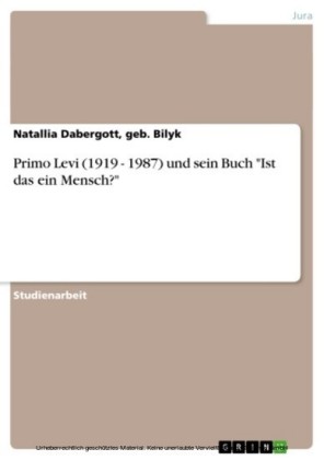 Primo Levi (1919 - 1987) und sein Buch 'Ist das ein Mensch?'