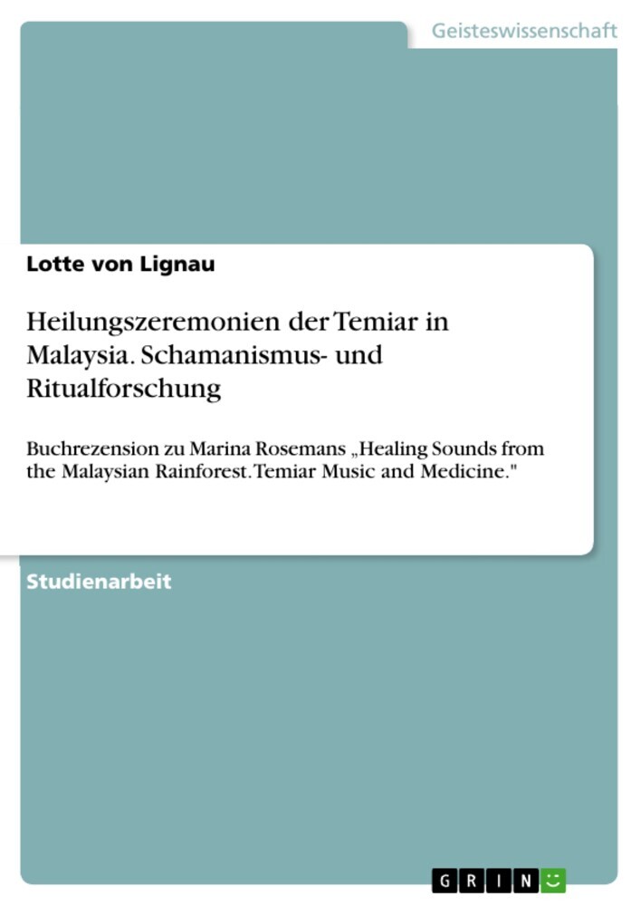 Heilungszeremonien der Temiar in Malaysia. Schamanismus- und Ritualforschung main product photo