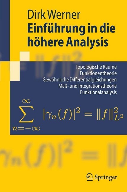 Einführung in die höhere Analysis main product photo