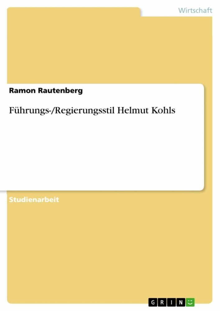 Führungs-/Regierungsstil Helmut Kohls main product photo