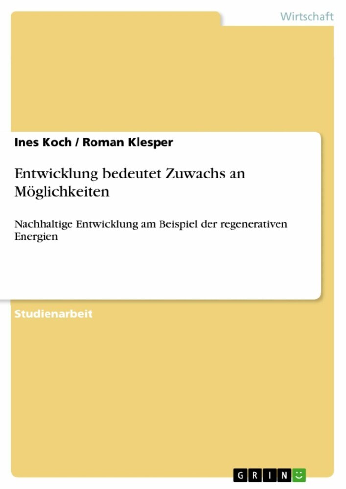 Entwicklung bedeutet Zuwachs an Möglichkeiten main product photo