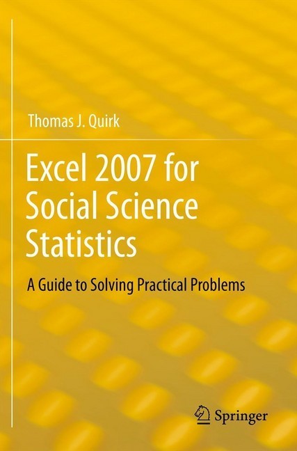 Excel 2007 for Social Science Statistics main product photo
