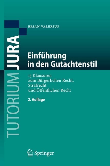 Einführung in den Gutachtenstil main product photo