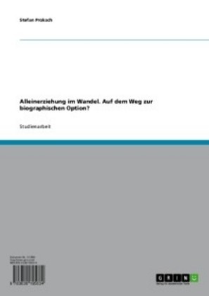 Alleinerziehung im Wandel. Auf dem Weg zur biographischen Option? main product photo