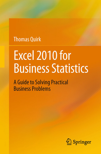 Excel 2010 for Business Statistics main product photo