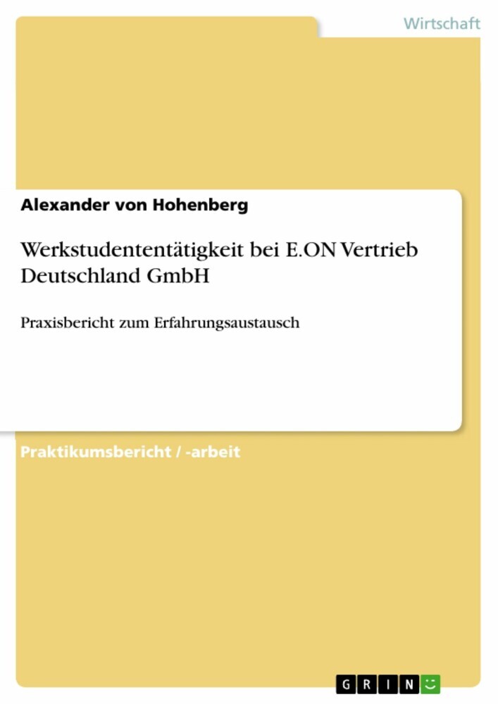 Werkstudententätigkeit bei E.ON Vertrieb Deutschland GmbH main product photo