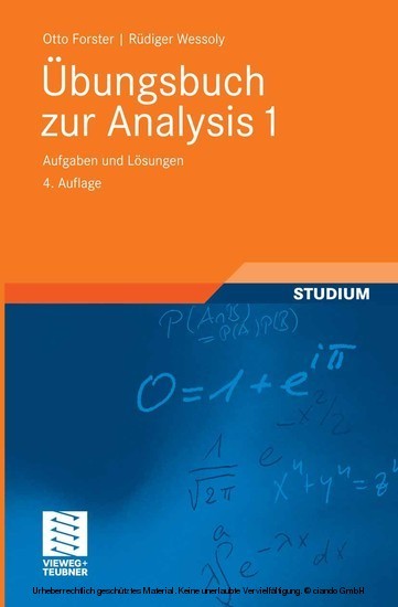 Übungsbuch zur Analysis 1 main product photo