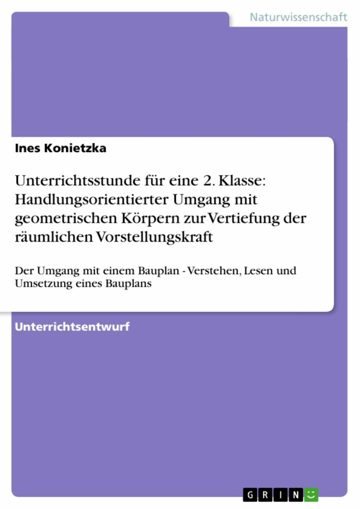 Unterrichtsstunde für eine 2. Klasse: Handlungsorientierter Umgang mit geometrischen Körpern zur Vertiefung der räumlichen Vorstellungskraft main product photo