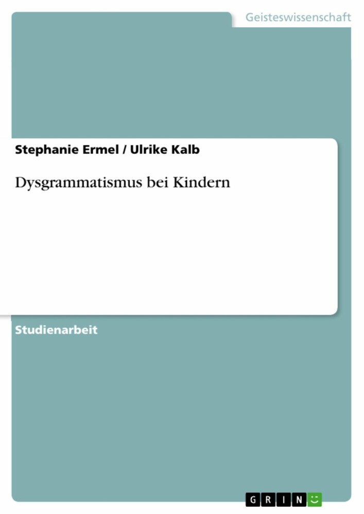 Dysgrammatismus bei Kindern main product photo