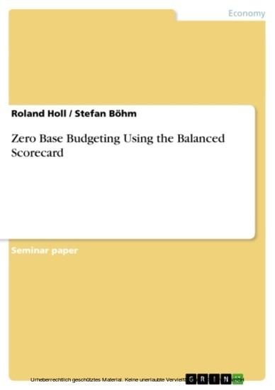 Zero Base Budgeting Using the Balanced Scorecard main product photo
