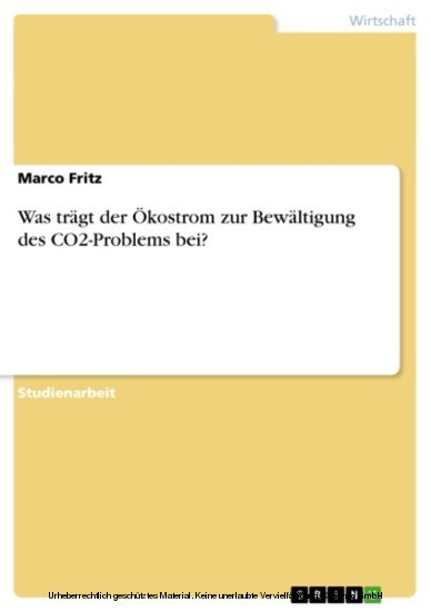 Was trägt der Ökostrom zur Bewältigung des CO2-Problems bei? main product photo
