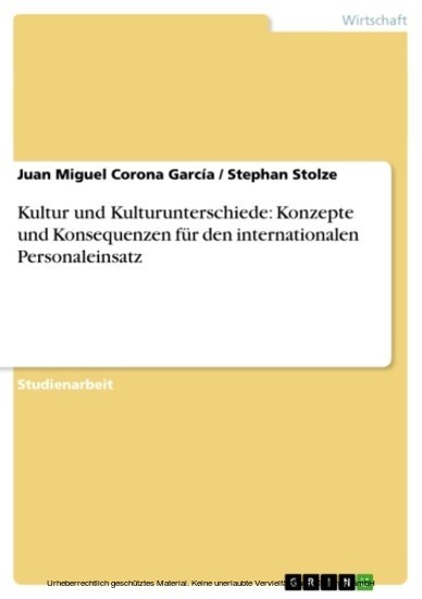 Kultur und Kulturunterschiede: Konzepte und Konsequenzen für den internationalen Personaleinsatz main product photo