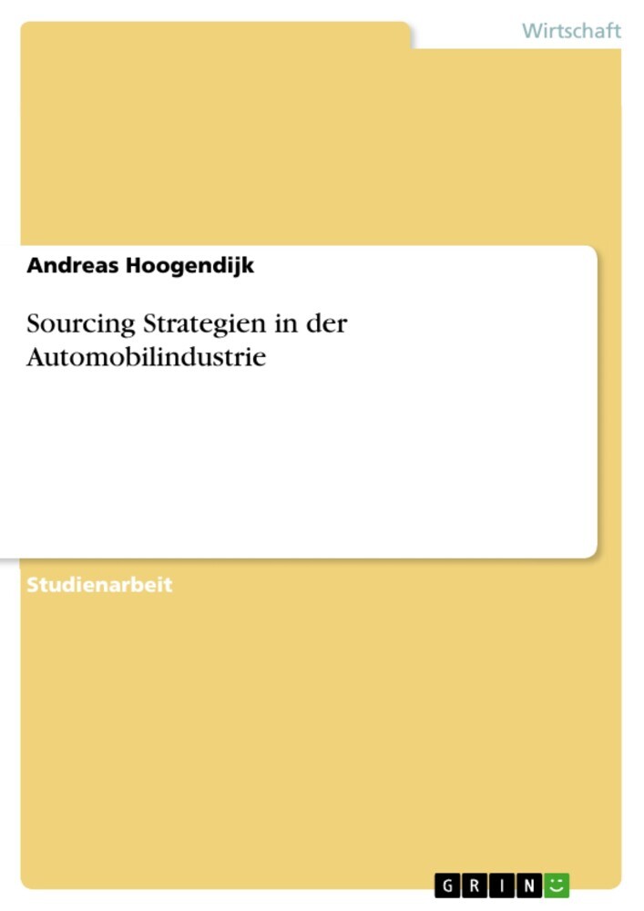 Sourcing Strategien in der Automobilindustrie main product photo