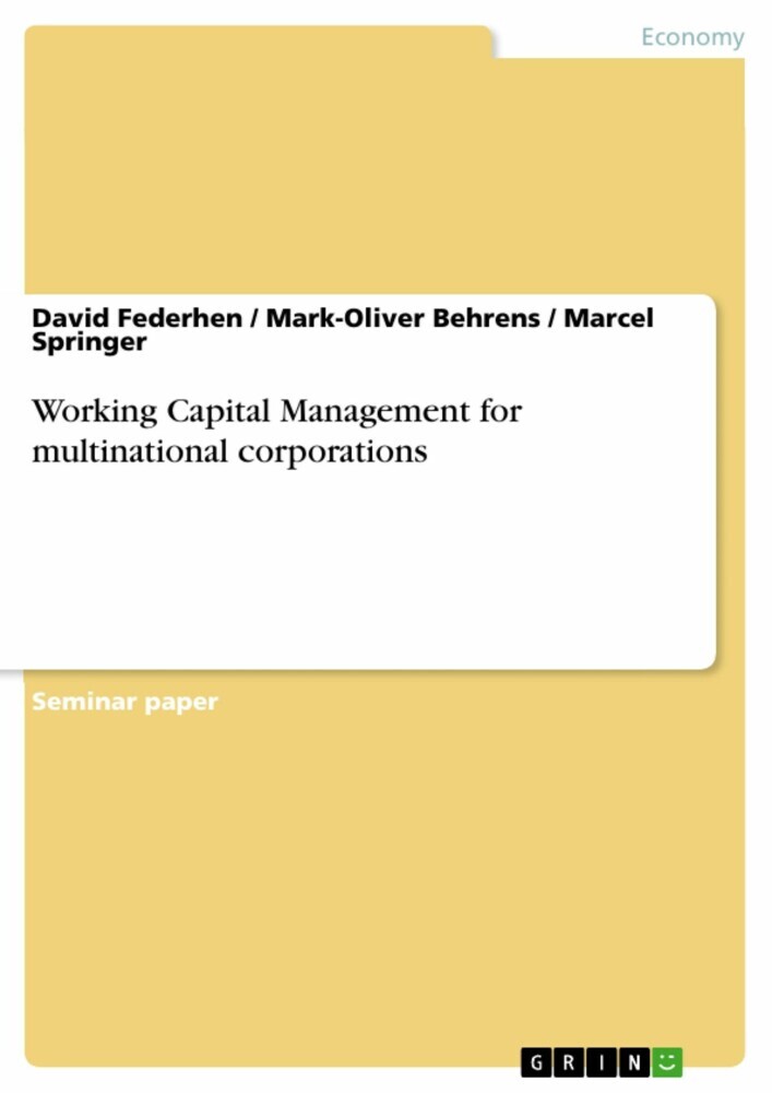 Working Capital Management for multinational corporations main product photo