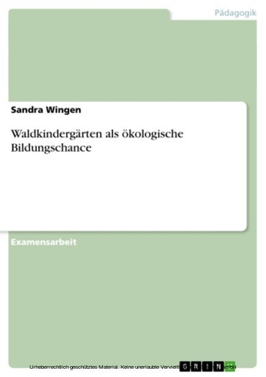 Waldkindergärten als ökologische Bildungschance main product photo