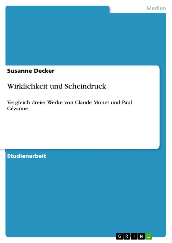 Wirklichkeit und Seheindruck main product photo
