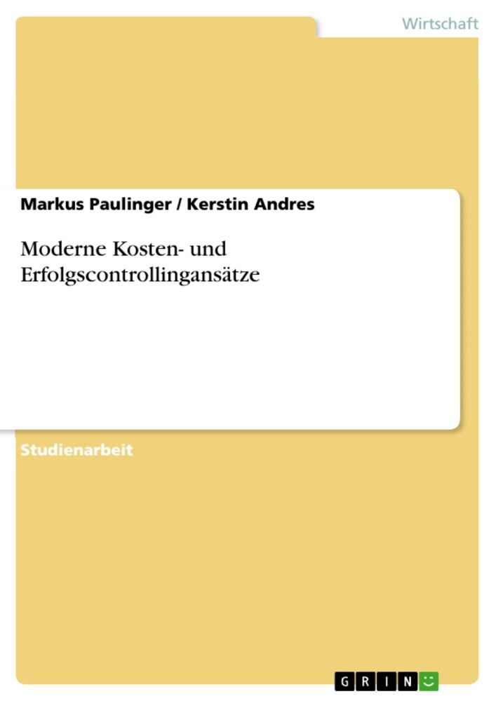 Moderne Kosten- und Erfolgscontrollingansätze main product photo