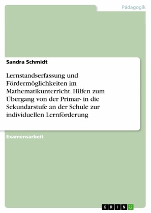 Lernstandserfassung und Fördermöglichkeiten im Mathematikunterricht (Bereich Arithmetik); Hilfen zum Übergang von der Primar- in die Sekundarstufe an der Schule zur individuellen Lernförderung