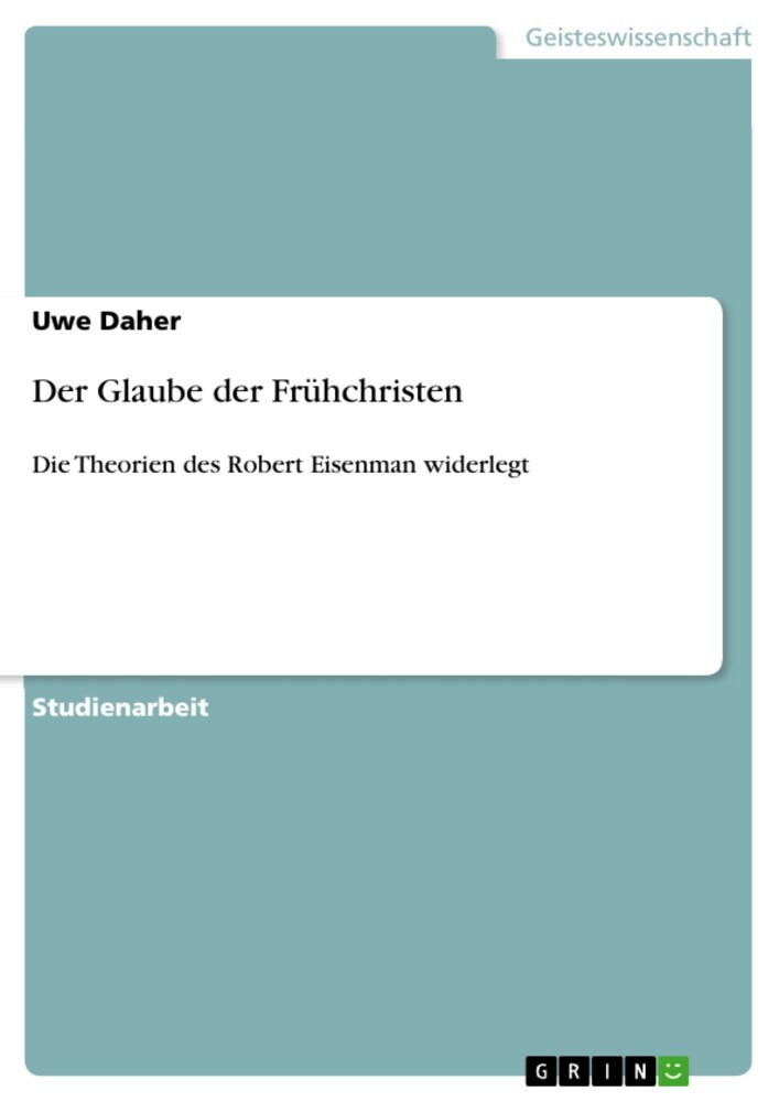 Der Glaube der Frühchristen main product photo