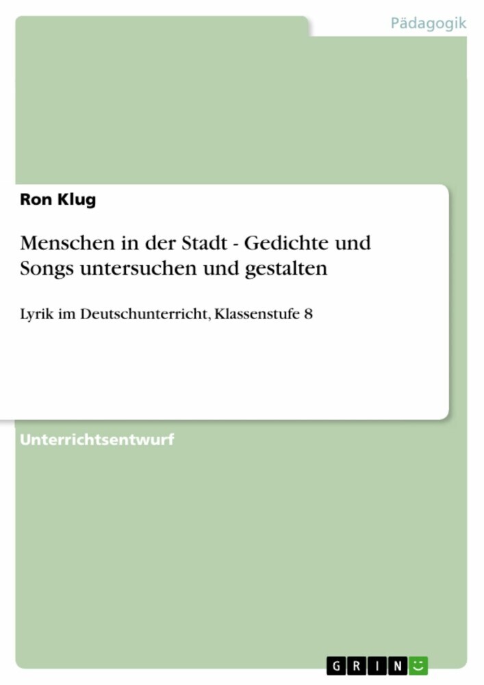 Menschen in der Stadt - Gedichte und Songs untersuchen und gestalten main product photo
