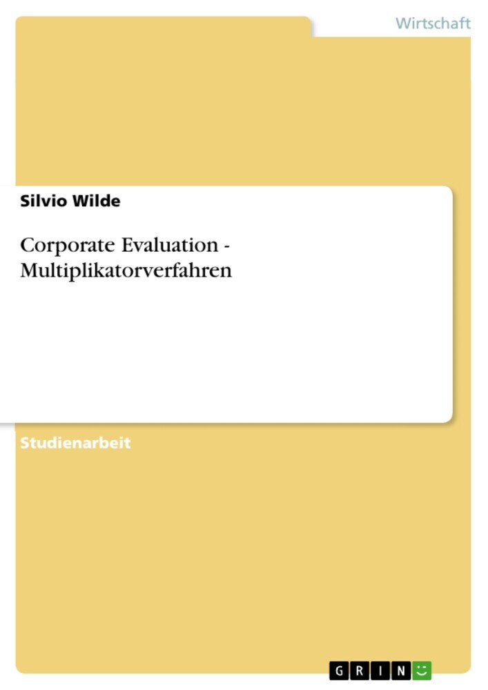 Corporate Evaluation - Multiplikatorverfahren main product photo