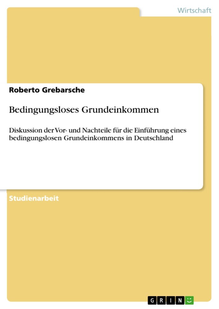 Bedingungsloses Grundeinkommen main product photo