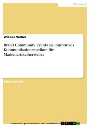 Brand Community Events als innovatives Kommunikationsmedium für Markenartikelhersteller