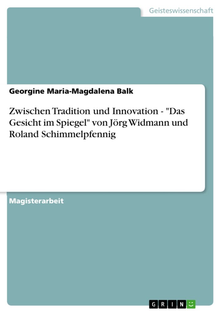 Zwischen Tradition und Innovation - 'Das Gesicht im Spiegel' von Jörg Widmann und Roland Schimmelpfennig main product photo