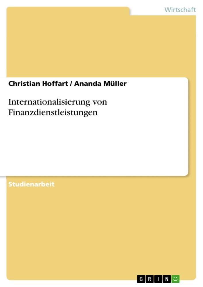 Internationalisierung von Finanzdienstleistungen main product photo