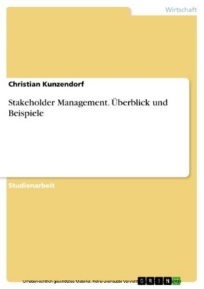 Stakeholder Management. Überblick und Beispiele