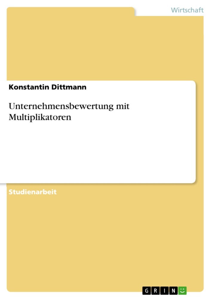 Unternehmensbewertung mit Multiplikatoren main product photo