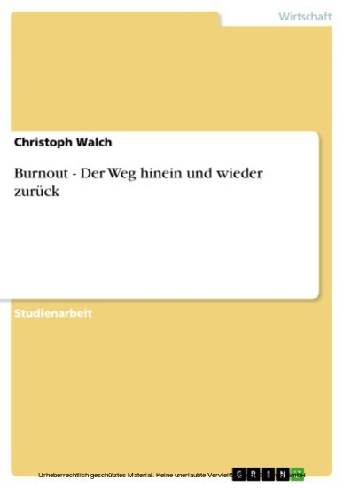 Burnout - Der Weg hinein und wieder zurück main product photo