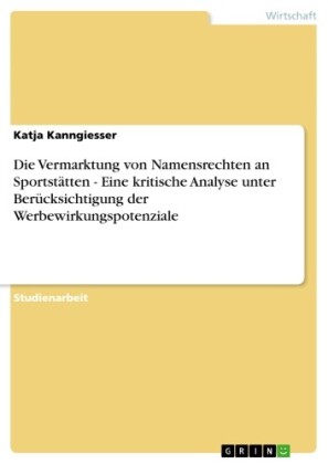 Die Vermarktung von Namensrechten an Sportstätten