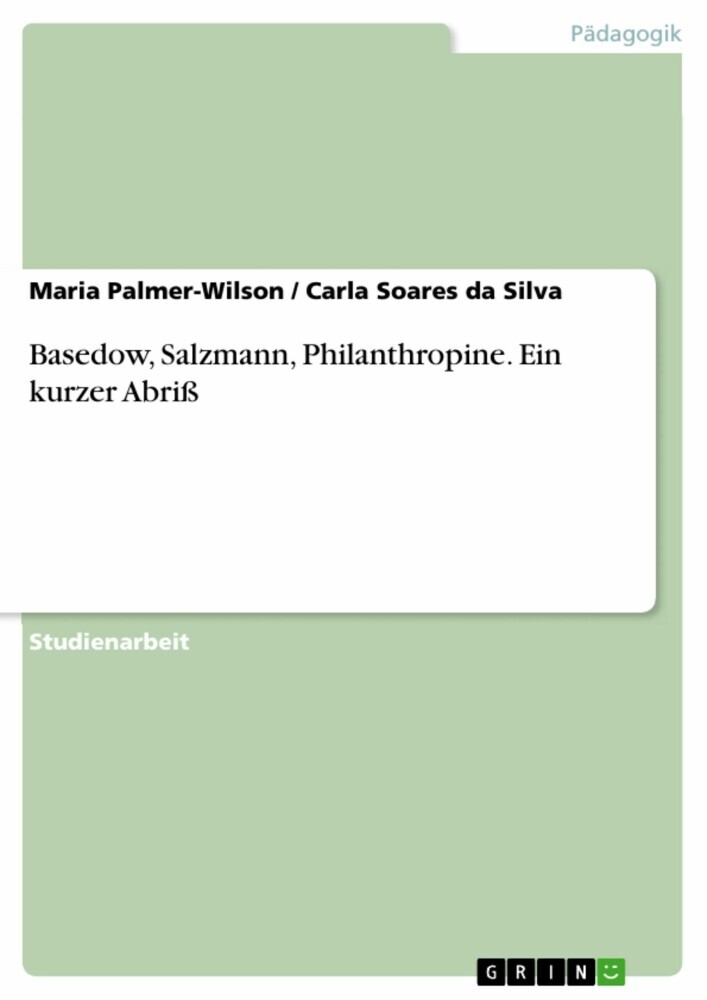 Basedow, Salzmann, Philanthropine. Ein kurzer Abriß main product photo