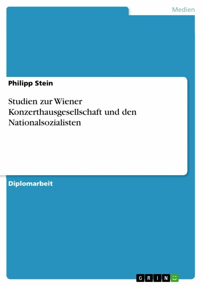 Studien zur Wiener Konzerthausgesellschaft und den Nationalsozialisten main product photo