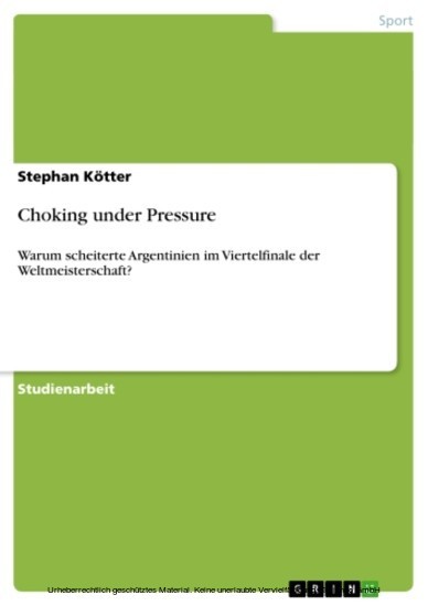 Choking under Pressure main product photo