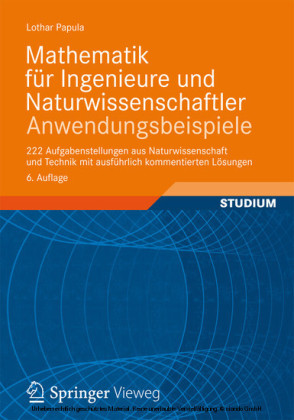 Mathematik für Ingenieure und Naturwissenschaftler - Anwendungsbeispiele main product photo