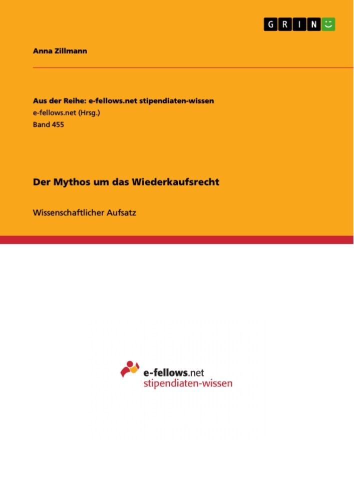 Der Mythos um das Wiederkaufsrecht main product photo