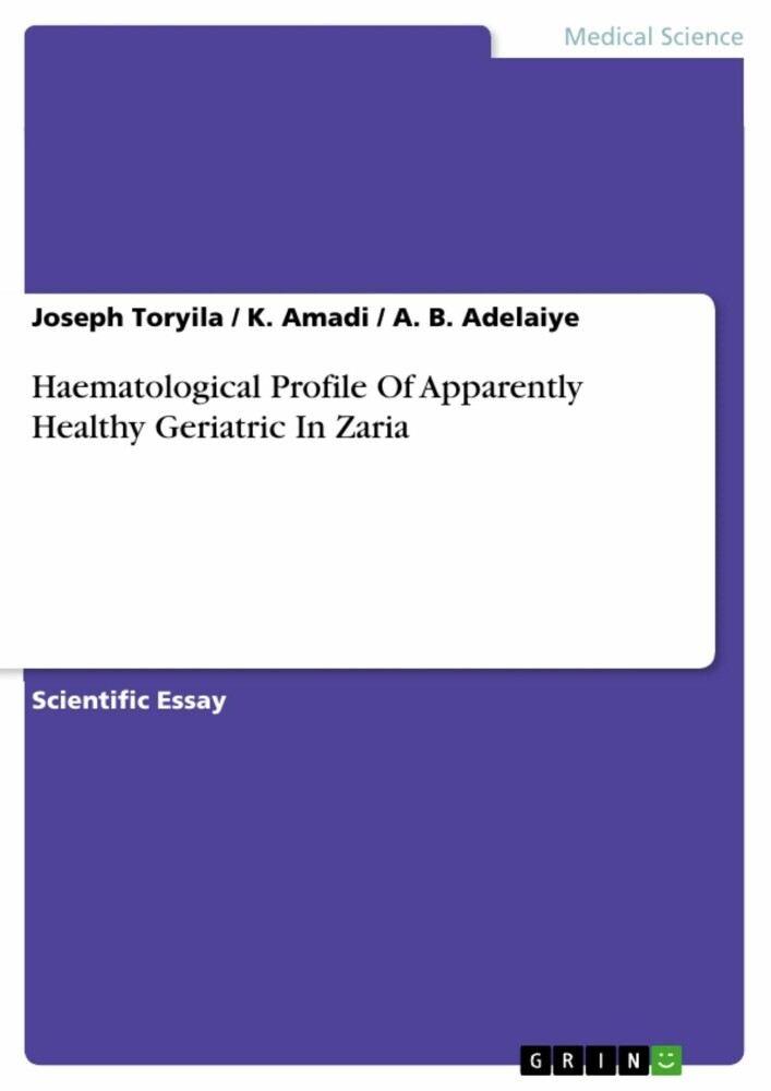 Haematological Profile Of Apparently Healthy Geriatric In Zaria main product photo