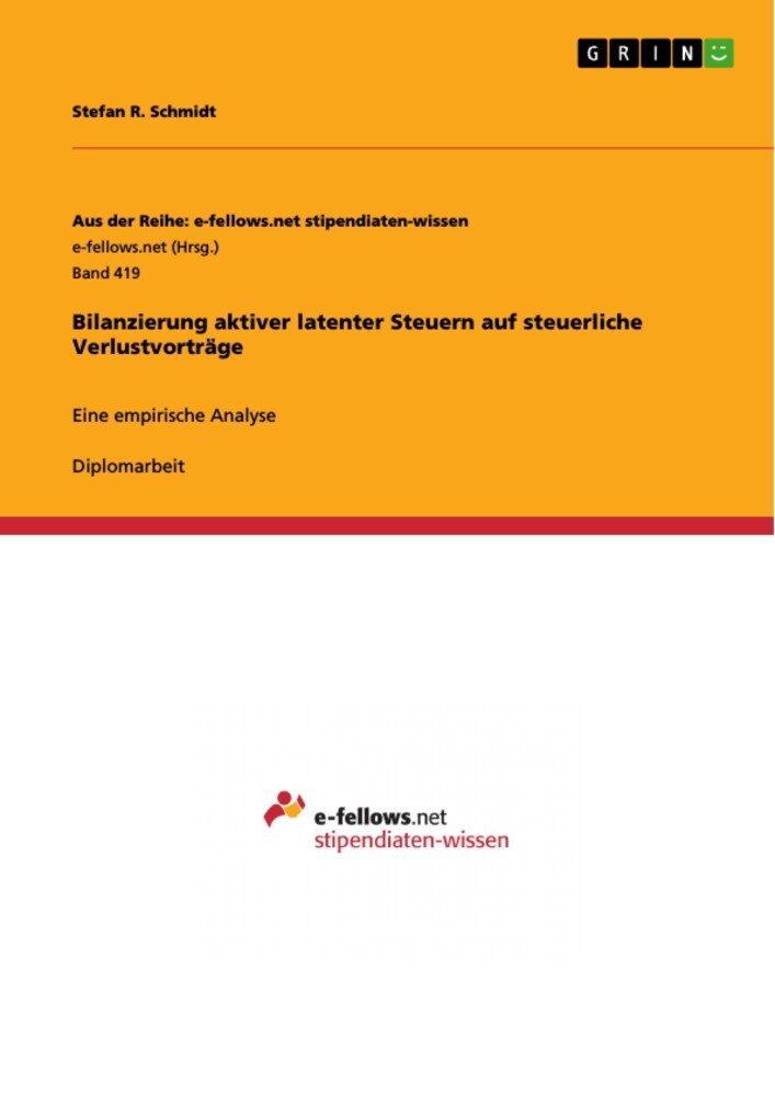 Bilanzierung aktiver latenter Steuern auf steuerliche Verlustvorträge main product photo