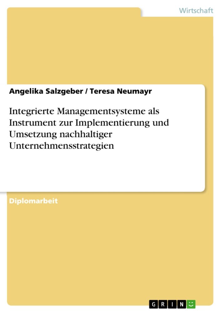 Integrierte Managementsysteme als Instrument zur Implementierung und Umsetzung nachhaltiger Unternehmensstrategien main product photo