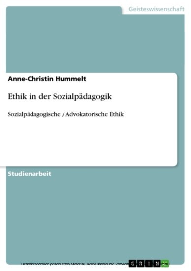 Ethik in der Sozialpädagogik main product photo
