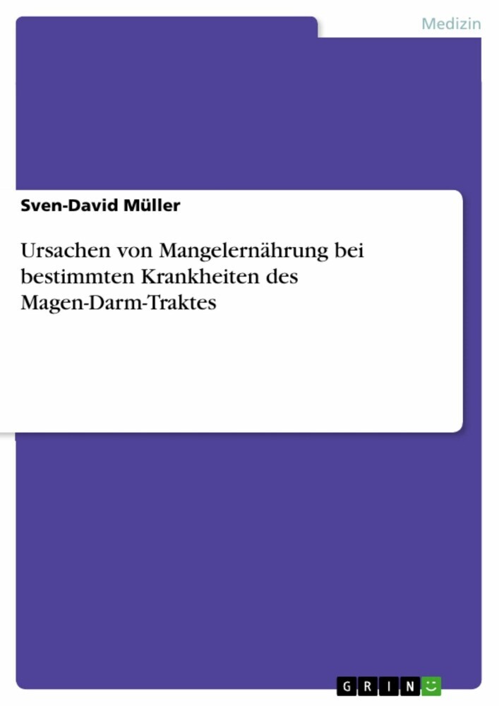 Ursachen von Mangelernährung bei bestimmten Krankheiten des Magen-Darm-Traktes main product photo