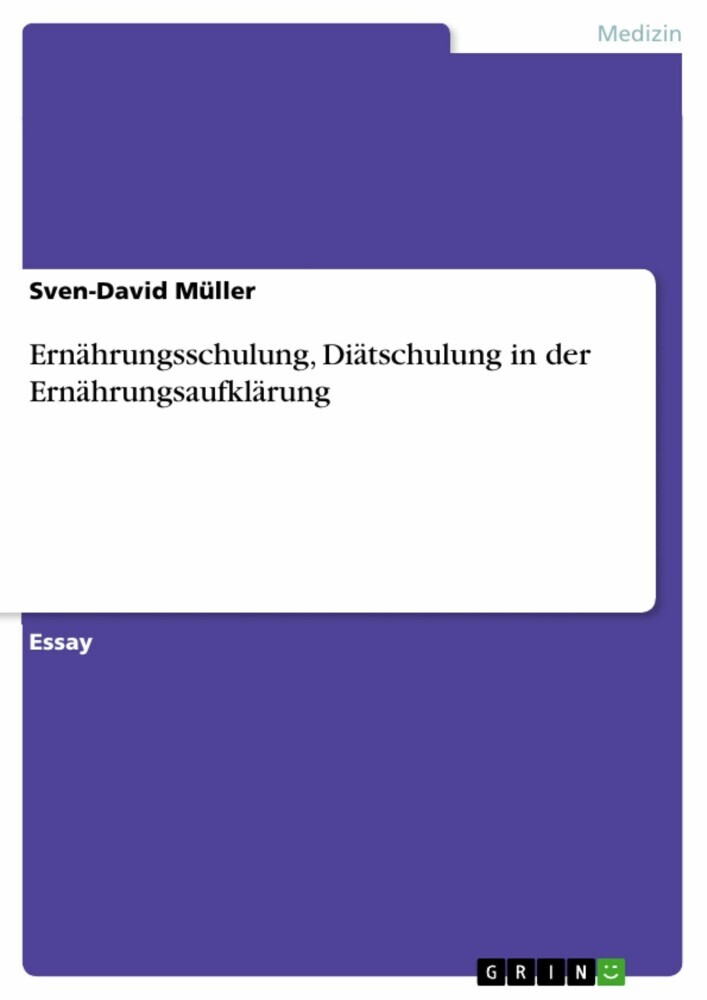 Ernährungsschulung, Diätschulung in der Ernährungsaufklärung main product photo